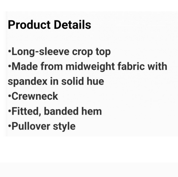 Nwt Joylab cropped work out top- xl - Picture 3 of 6